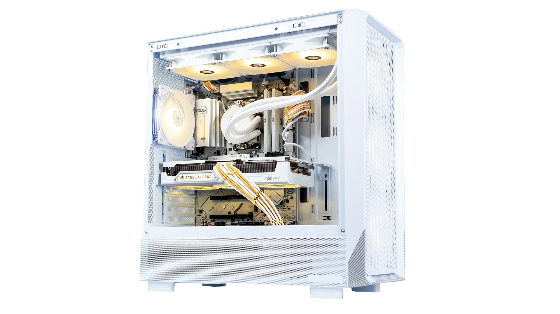 Mid Range Level White/Gold Gaming PC
